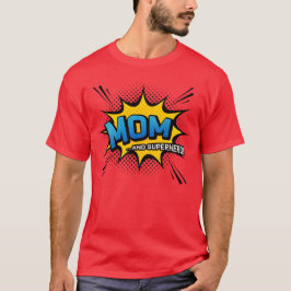 moederdag - Mam en superheld - stripboek T-shirt
