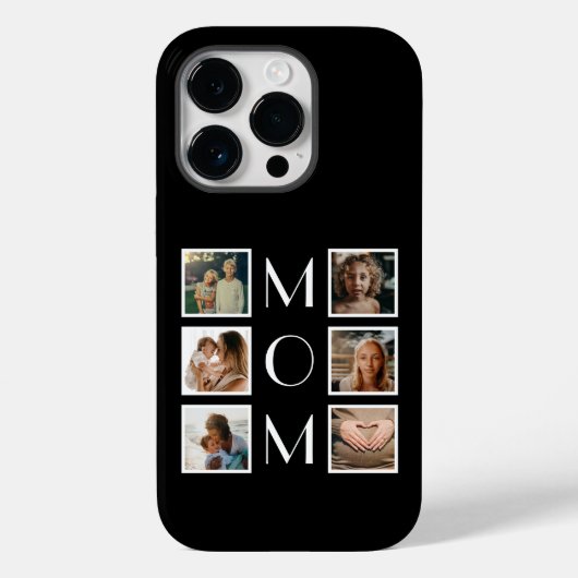 Moederdag Mam Familie Kind 6 Foto Collage Case-Mate iPhone Case (Achterkant)