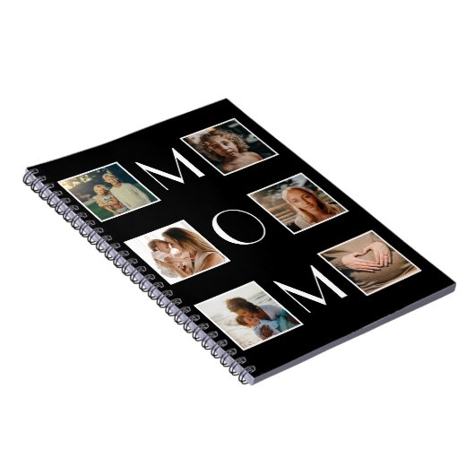 Moederdag Mam Familie Kind 6 Foto Collage Notitieboek (Rechterzijde)