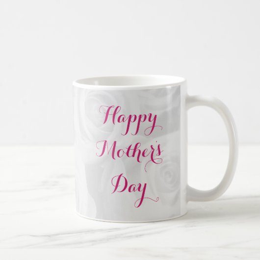 Moederdag Mam Floral  Typografie Foto Koffiemok (Rechts)