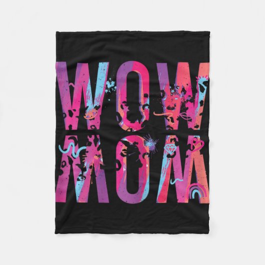 Moederdag mam is gewoon wow ondersteboven kunst bo fleece deken (Voorkant)