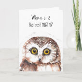 Moederdag, mam, mam, Cute Owl Humor Kaart (Voorkant)