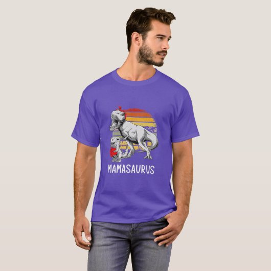 Moederdag mam Mamasaurus Dinosaur Mama T Rex Sa T-shirt (Voorkant volledig)