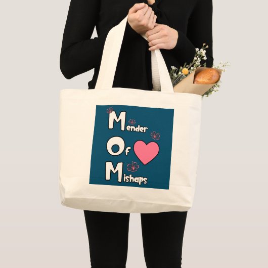 Moederdag Mam Mender van de Misschien Healer Fixer Grote Tote Bag (Voorkant (product))