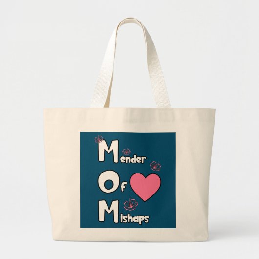 Moederdag Mam Mender van de Misschien Healer Fixer Grote Tote Bag (Voorkant)