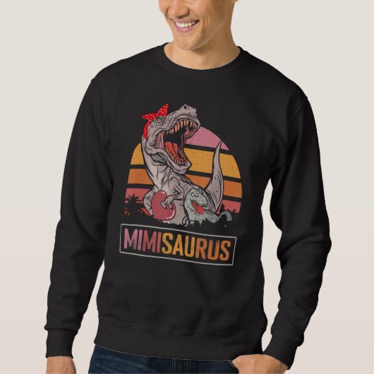 Moederdag mam Mimisaurus Dinosaur Mimi Rex Trui (Voorkant)