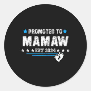 Moederdag mama 2024 gepromoveerd tot mamaw est 202 ronde sticker