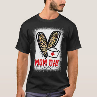 Moederdag mama als luipaard hart verpleegster voor t-shirt
