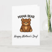 Moederdag Mama Beer Kaart (Voorkant)