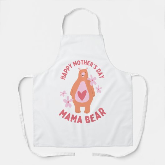 Moederdag Mama Beer Schort (Voorkant)