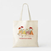Moederdag Mama Bloemen Moederdag Aangepaste Naam K Tote Bag (Achterkant)