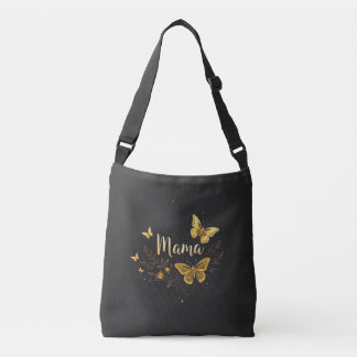Moederdag Mama Cadeau T-shirt Gouden Vlinder Mama Crossbody Tas