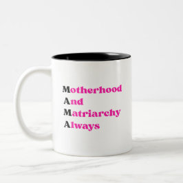 Moederdag Mama Feministische Moederschap & Matriar Tweekleurige Koffiemok
