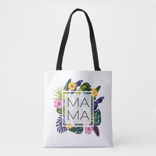 Moederdag Mama Flowers Tote Bag (Voorkant)