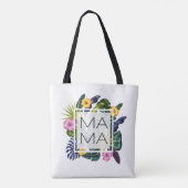 Moederdag Mama Flowers Tote Bag (Achterkant)
