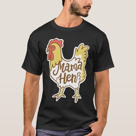 Moederdag Mama Hen Kip Moeder Boerderij T-shirt (Voorkant)