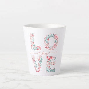 moederdag mama Ik hou van jou Bloemig Elegant Schr Latte Mok