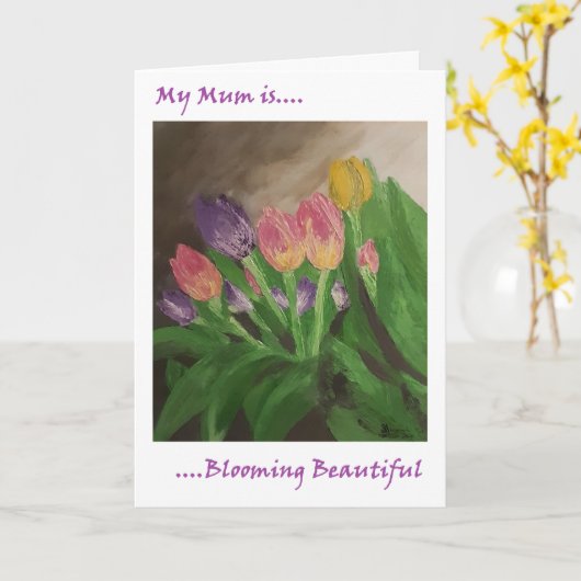 Moederdag/mama Kaart (Gele Bloem)