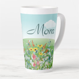 Moederdag (Mama) Latte Mok met Tuin van Wilde Bloe