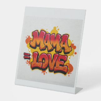 Moederdag mama liefde Houten Doos Sign Reclamebord Met Voetstuk