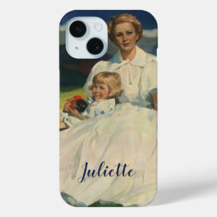 Moederdag, mama met kinderen iPhone 15 Case