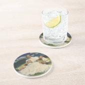  Moederdag, mama met kinderen Zandsteen Onderzetter (Zijkant)