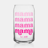 Moederdag mama roze modern elegant stijlvol blikvorm glas (Voorkant)