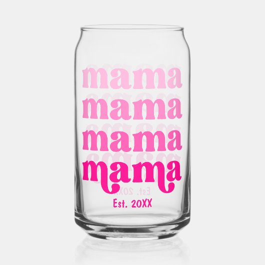 Moederdag mama roze modern elegant stijlvol blikvorm glas (Voorkant)