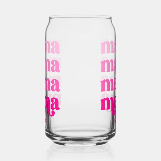 Moederdag mama roze modern elegant stijlvol blikvorm glas (Links)