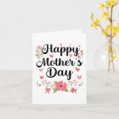 Moederdag mama Schattigee bloemenvrouwen voor mama Kaart (Gele Bloem)