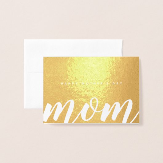 Moederdag mama Simple Elegant Folie Kaart (Voorkant met envelop)