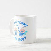 moederdag mama van Twin Boys Koffiemok (Voorkant links)