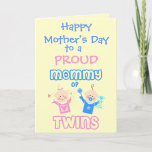 Moederdag mama van Twins wenskaart Kaart