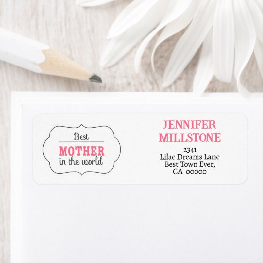 Moederdag mama waterverf tekendochter. etiket (Insitu)