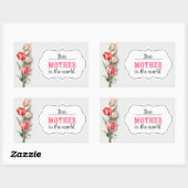 Moederdag mama waterverf tekendochter. rechthoekige sticker (Vel)