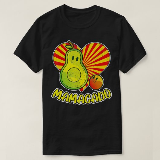 Moederdag Mamacado Funny Avocado Seed Heart Avoc T-shirt (Design voorkant)