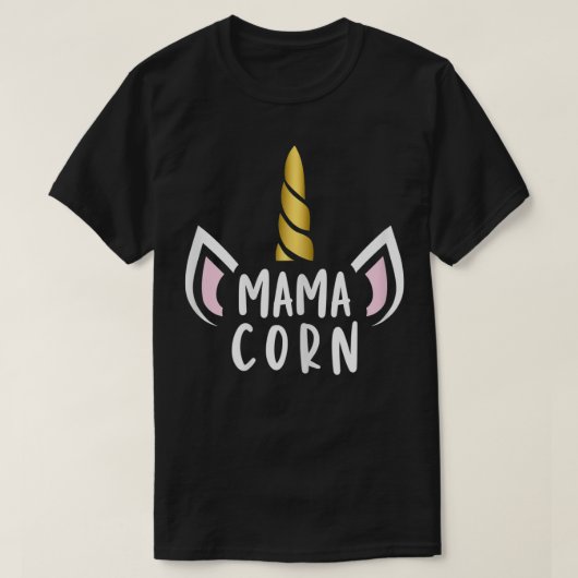 Moederdag Mamacorn Mammie Unicorn Geweldige T-shirt (Design voorkant)