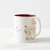 Moederdag Mamaw We houden van Bunny Rabbit Floral Tweekleurige Koffiemok (Voorkant rechts)