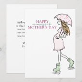 Moederdag mammie om Floral te worden (Voorkant / Achterkant)