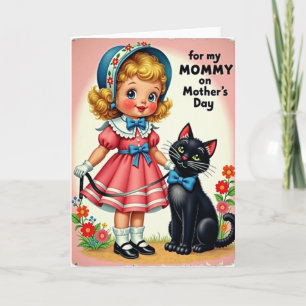 Moederdag Mammoet Zoete Meisjeskaart Kaart