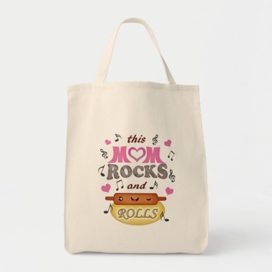 moederdag/Mam's Birthday Rock & Bake Bag Tote Bag (Voorkant)