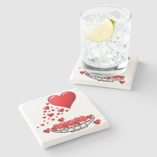 Moederdag Marble Stone Onderzetter (Zijkant)