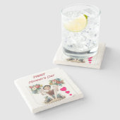 Moederdag Marble Stone Onderzetter (Zijkant)