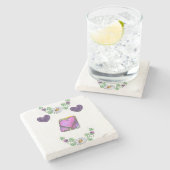 Moederdag Marble Stone Onderzetter (Zijkant)