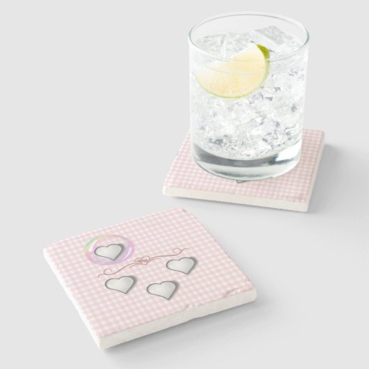 Moederdag Marble Stone Onderzetter (Zijkant)