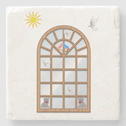 Moederdag Marble Stone Onderzetter (Voorkant)