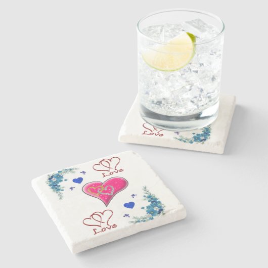 Moederdag Marble Stone Onderzetter (Zijkant)