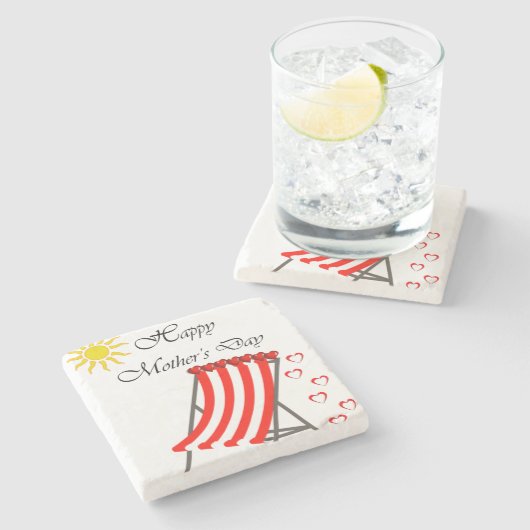 Moederdag Marble Stone Onderzetter (Zijkant)