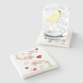 Moederdag Marble Stone Onderzetter (Zijkant)