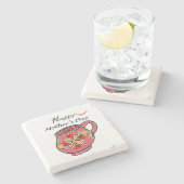 Moederdag Marble Stone Onderzetter (Zijkant)